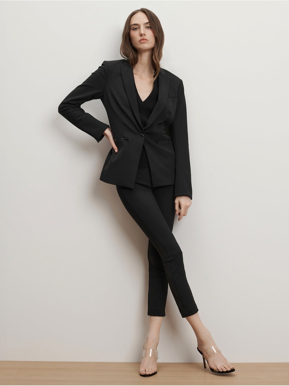 Veronica Beard Black Skinny Ponte Trousers Size 6